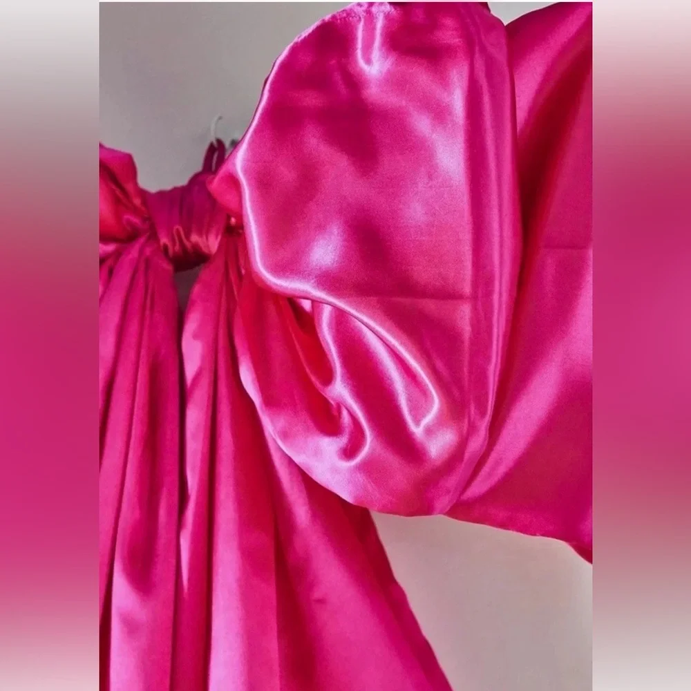 Anthropologie PINK Satin Bow Tree Topper